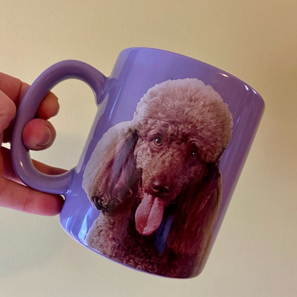 Purple Poodle ceramic Mug, 4 1/4” high - Picture 3 of 4